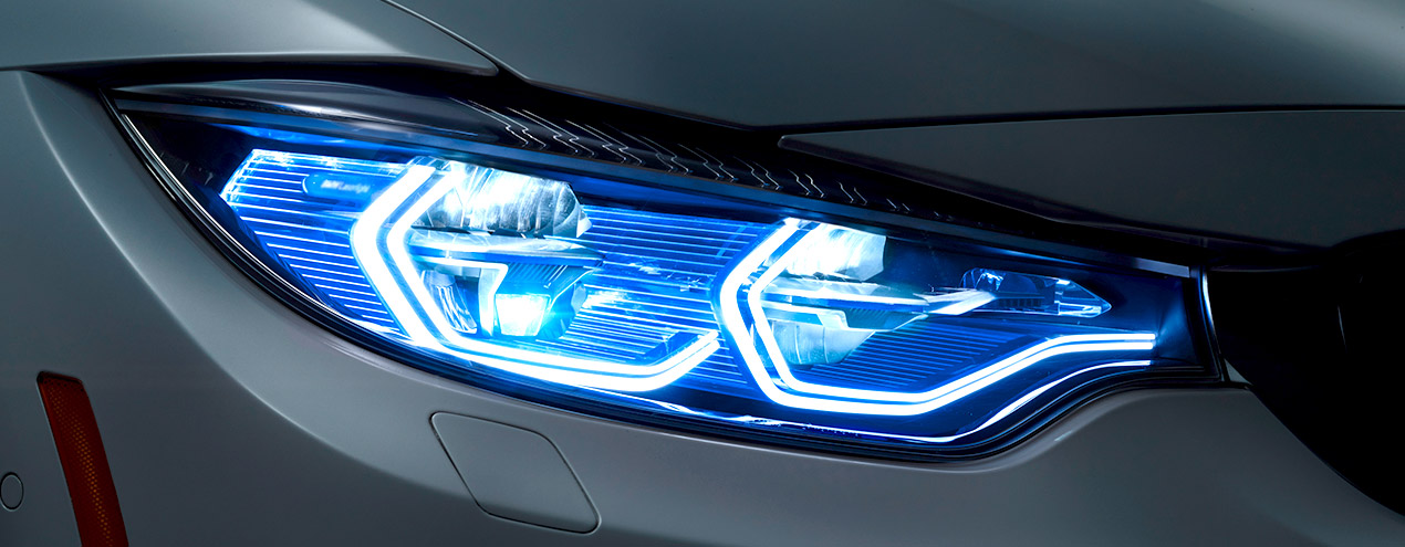 Em que consistem os faróis laser?